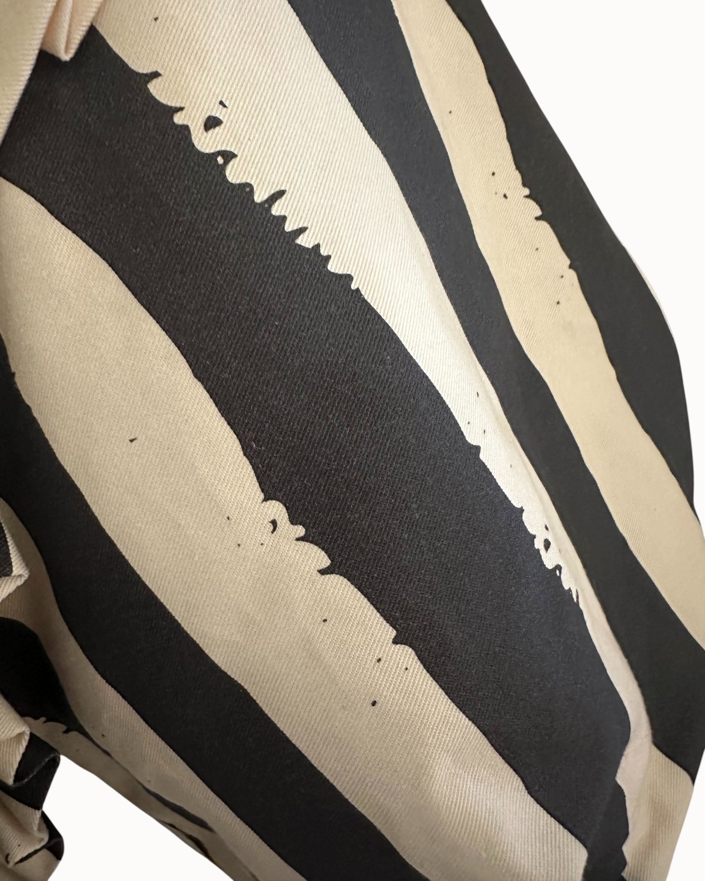For Tina Brush-Stripe Hanten Jacket with Oversized Back Ribbon
