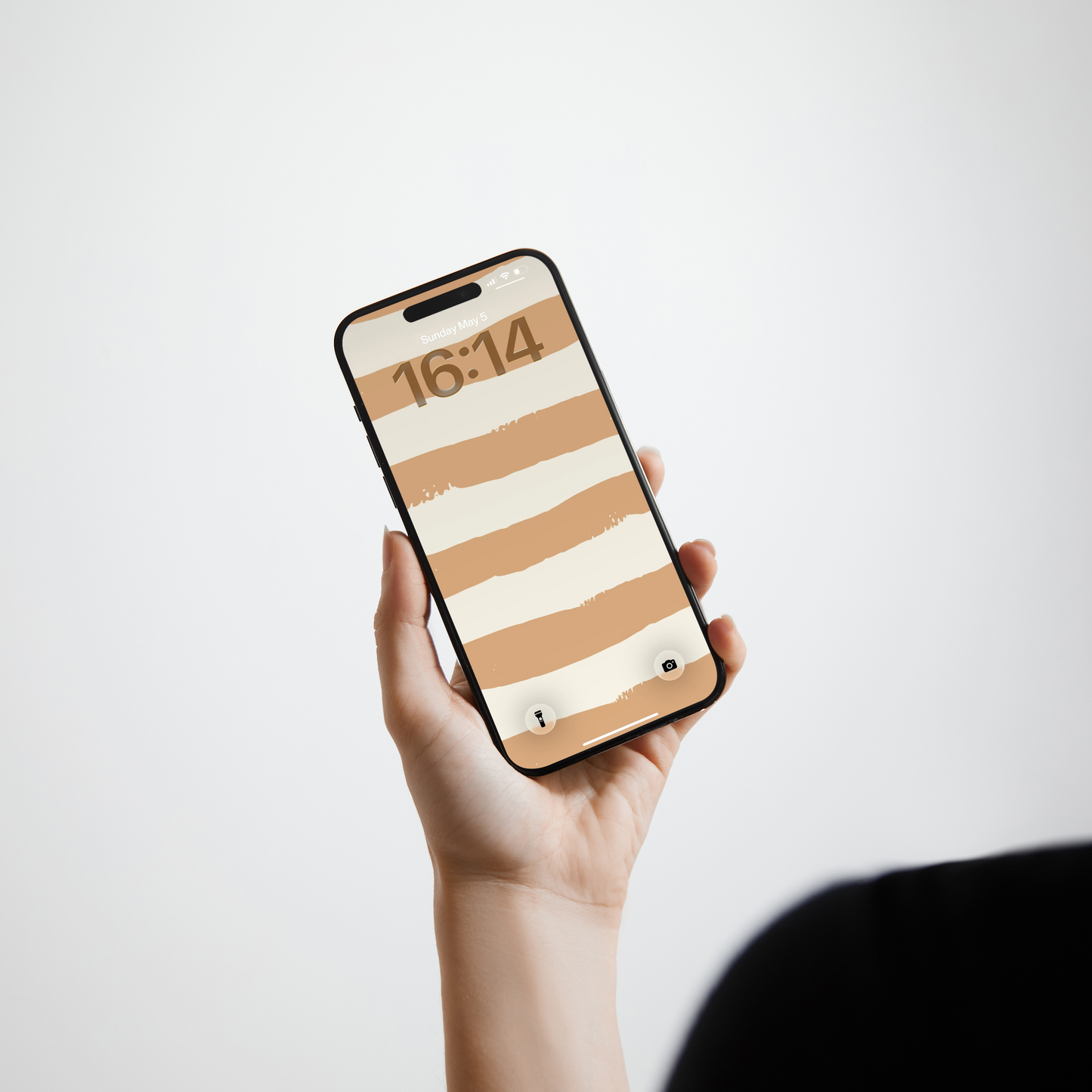 Digital Fragment — Kumo Stripe (Beige & Ivory)