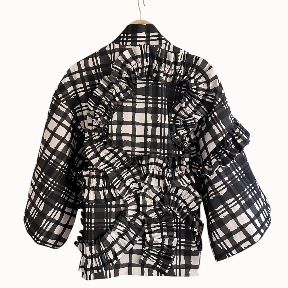 Monochrome Plaid Haori / Study No.01