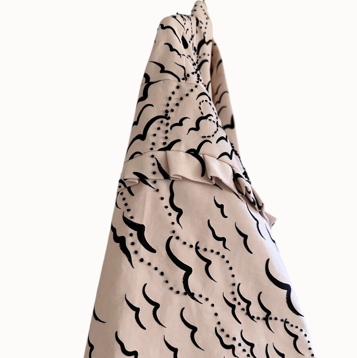 Kamome Embroidered Haori / Ivory & Black – No.01