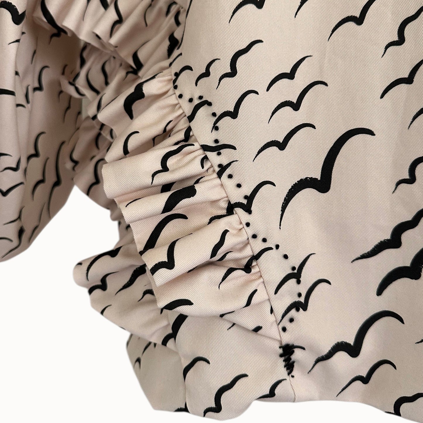 Kamome Embroidered Haori / Ivory & Black – No.01