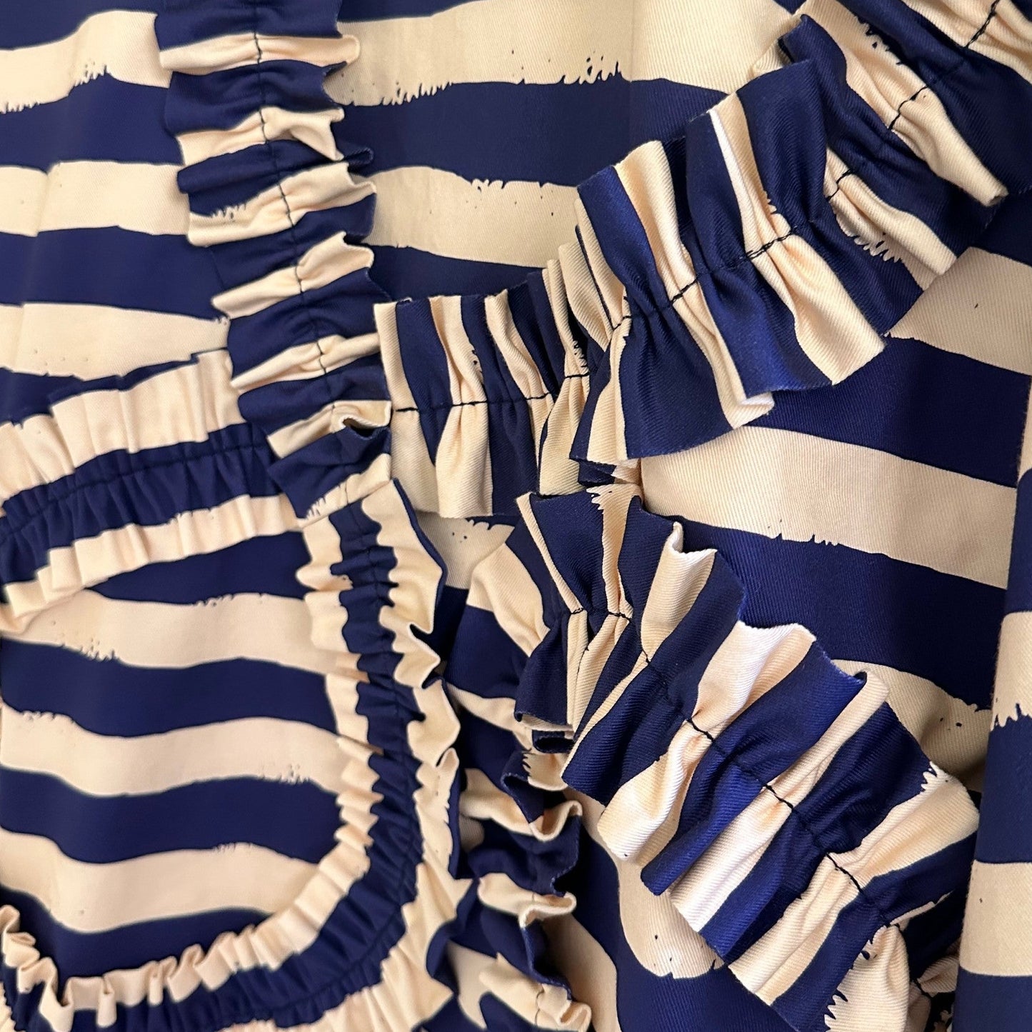 Kumo Stripe Haori – Navy & Ivory / Back Ribbon Study No.01