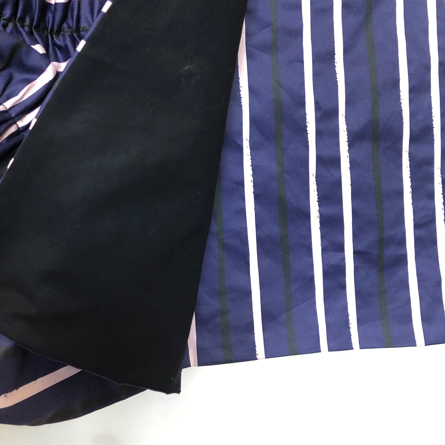 Ocean Stripe Wrap Skirt Navy