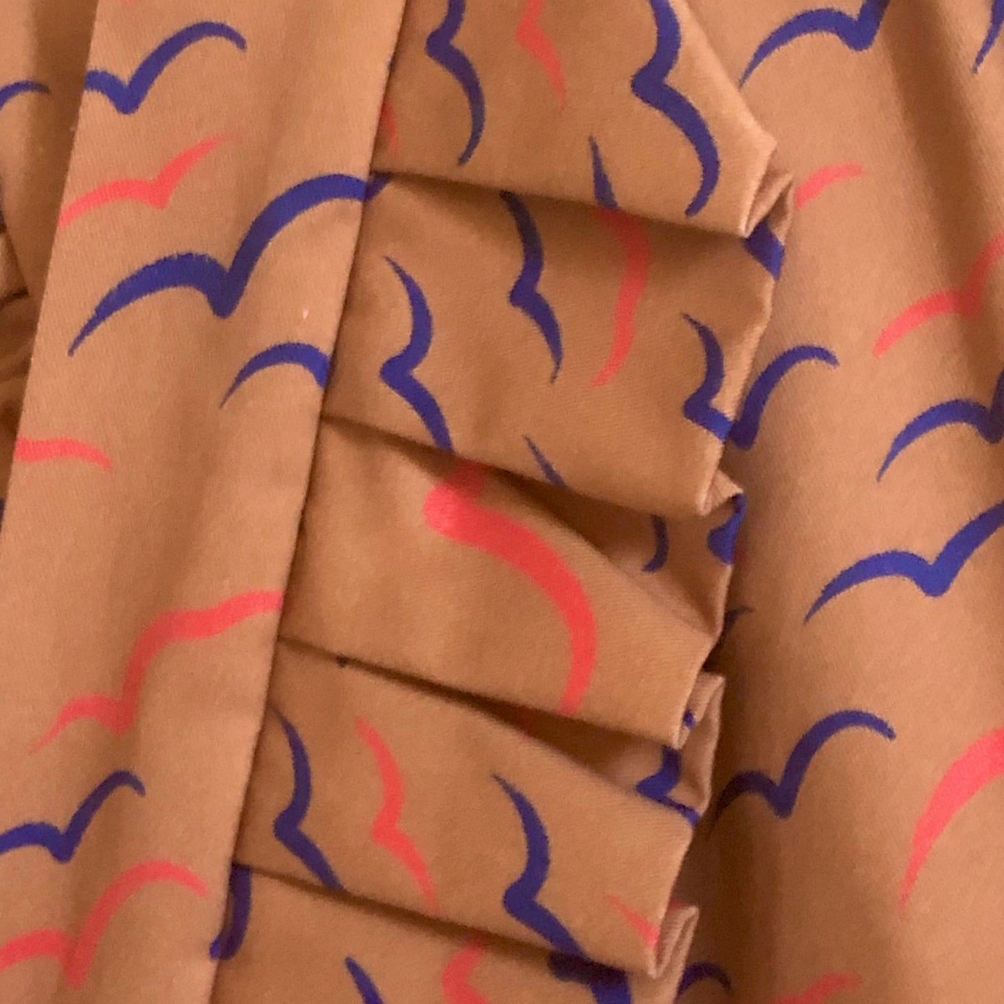 Kamome Pattern Padded Hanten Jacket with Left-Side Ribbon Tie