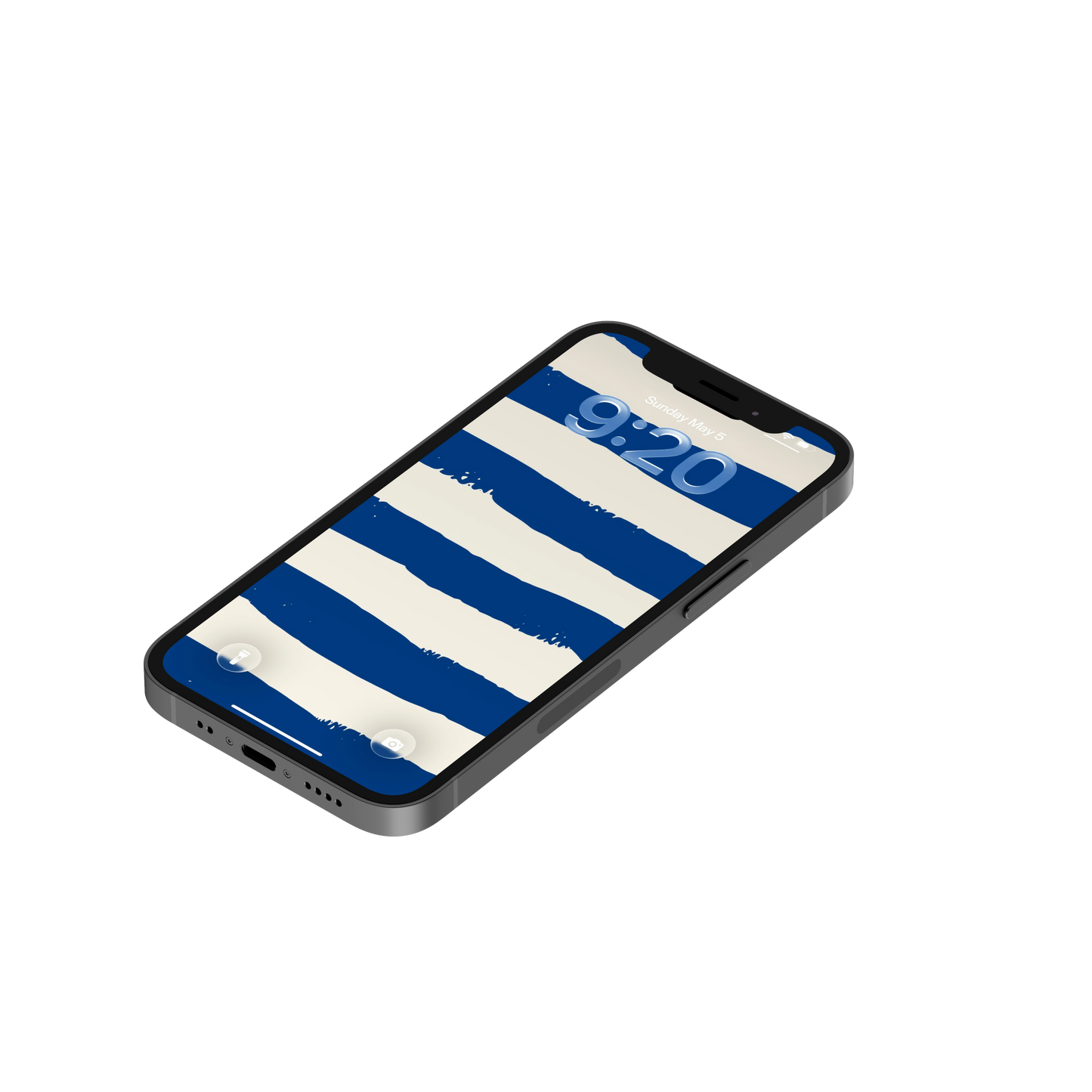Digital Fragment — Kumo Stripe (Blue & Ivory)