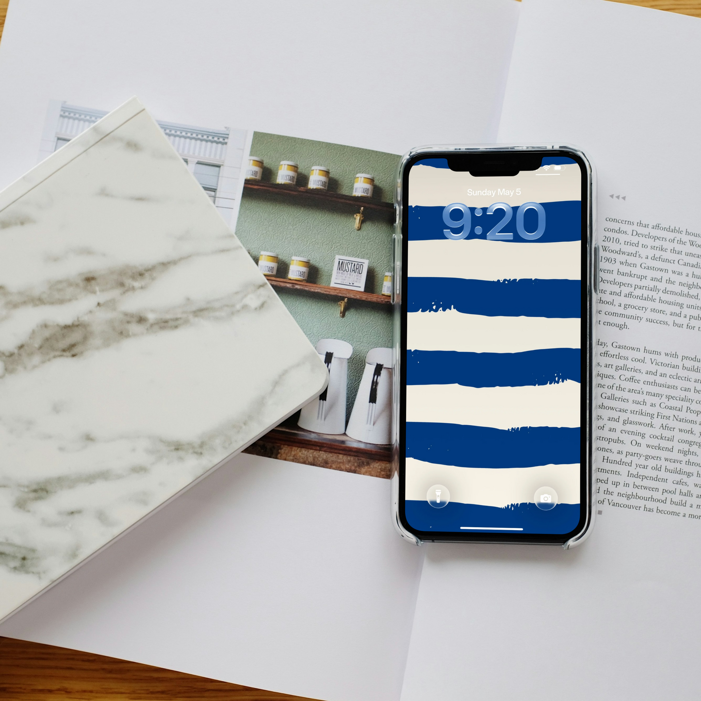 Digital Fragment — Kumo Stripe (Blue & Ivory)