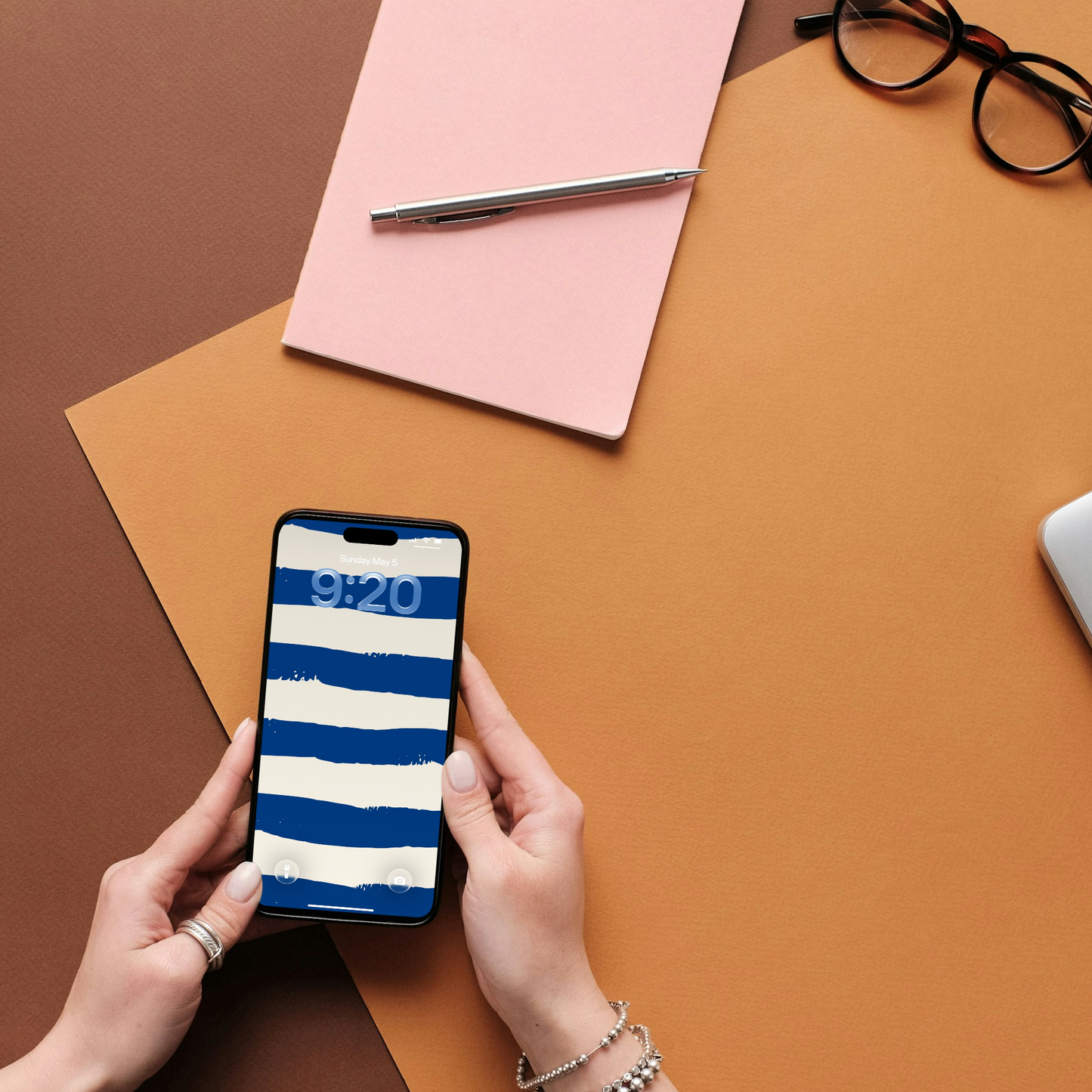 Digital Fragment — Kumo Stripe (Blue & Ivory)