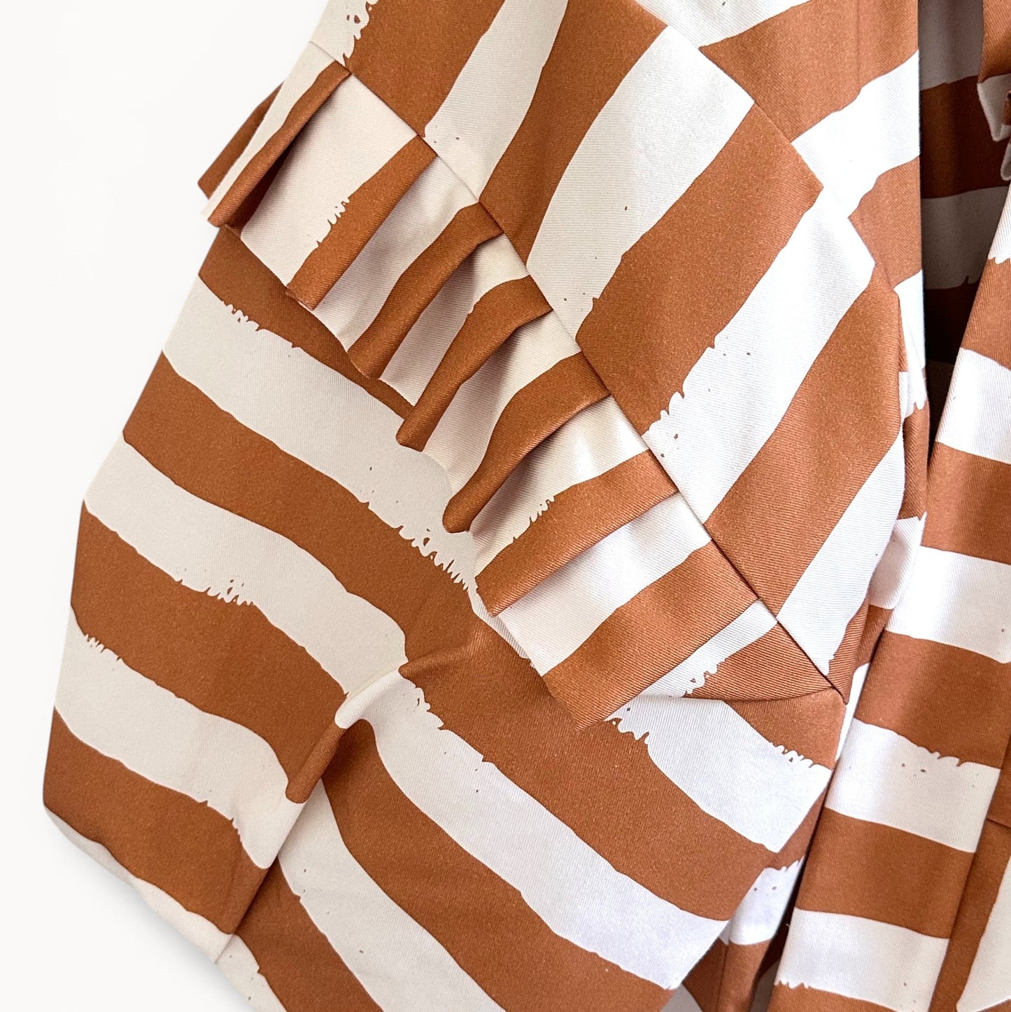 Brush-Stripe Hanten Jacket - Camel