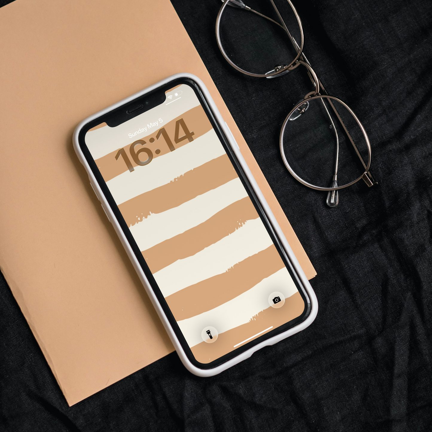 Digital Fragment — Kumo Stripe (Beige & Ivory)