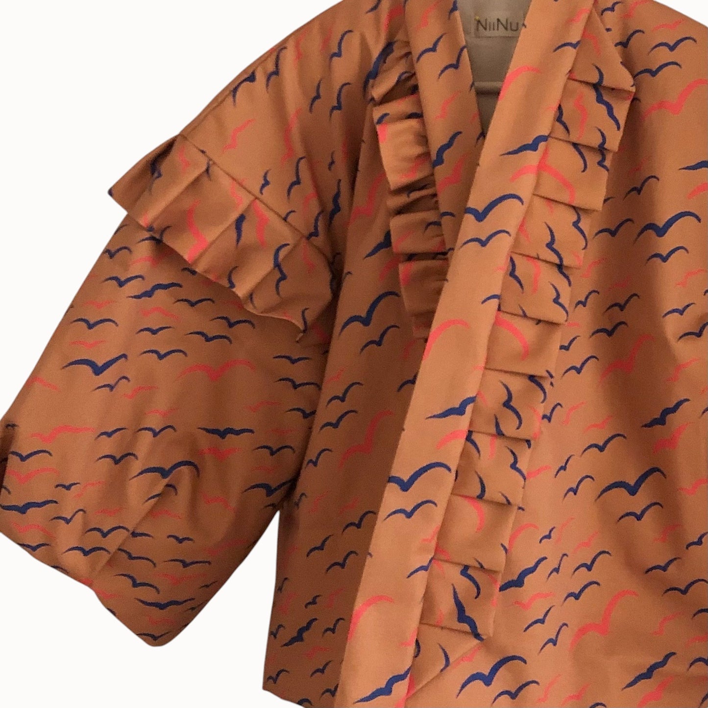 Kamome Pattern Padded Hanten Jacket