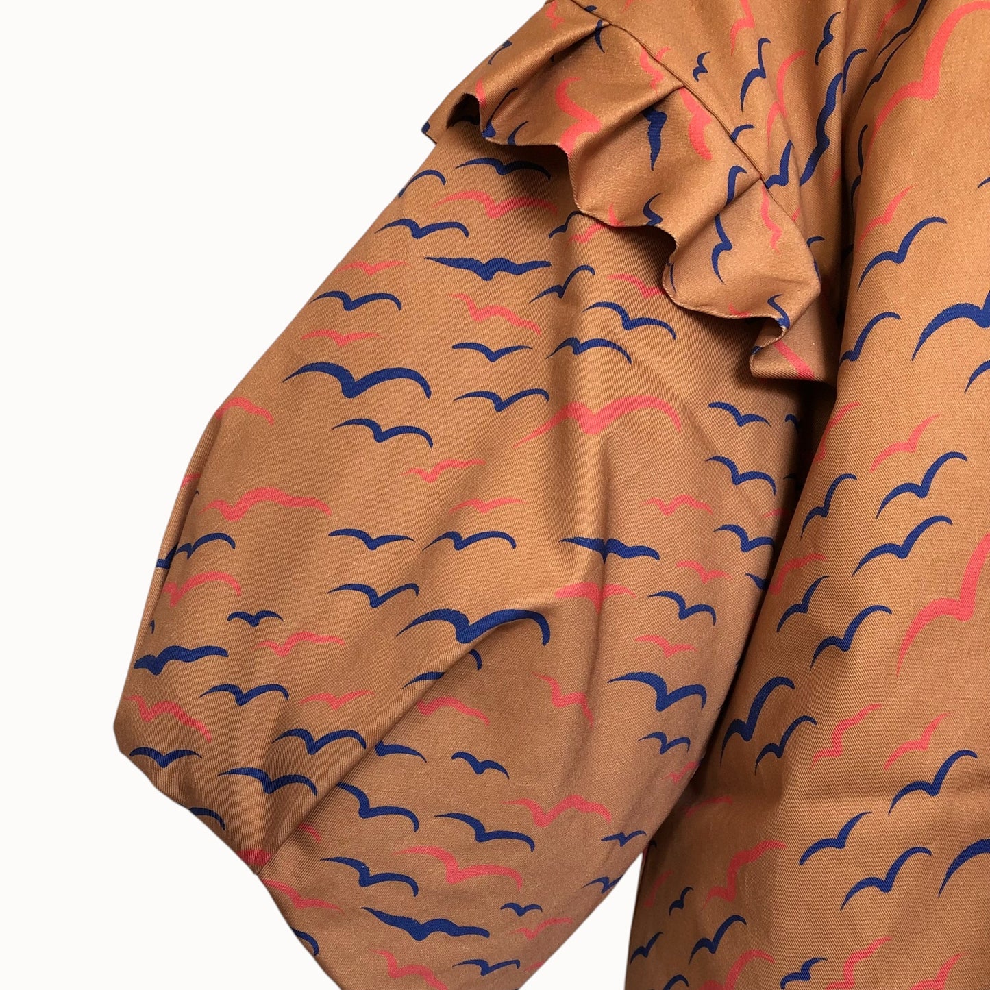 Kamome Pattern Padded Hanten Jacket