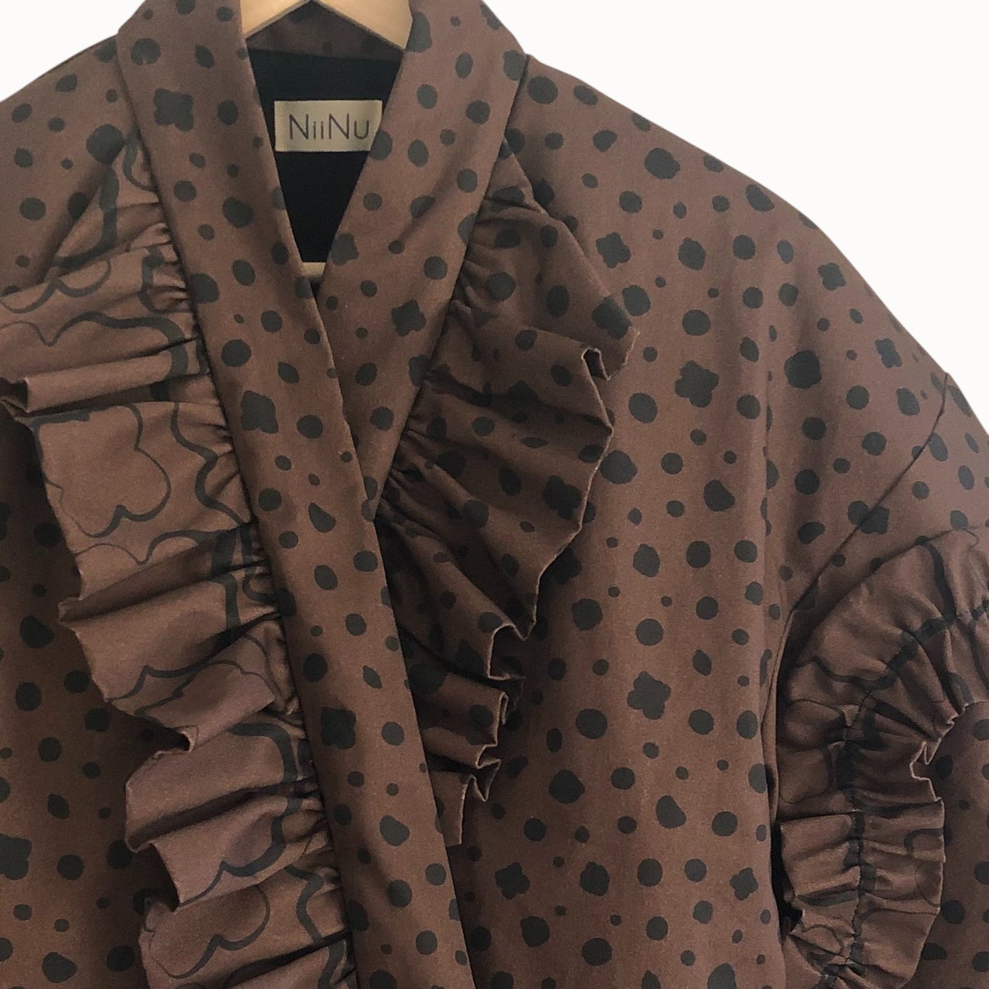 Mixed-Pattern & Padded Hanten Jacket