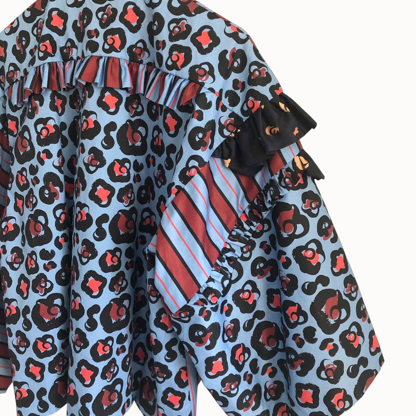 One-of-a-Kind Mixed-Pattern Frill Haori